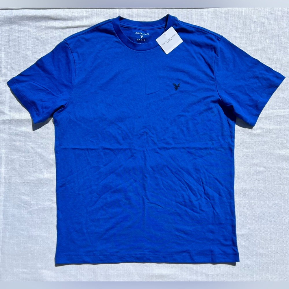 🆕 American Eagle Outfitters Royal Blue Tee shirt t-shirt S Small New D23